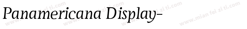 Panamericana Display字体转换